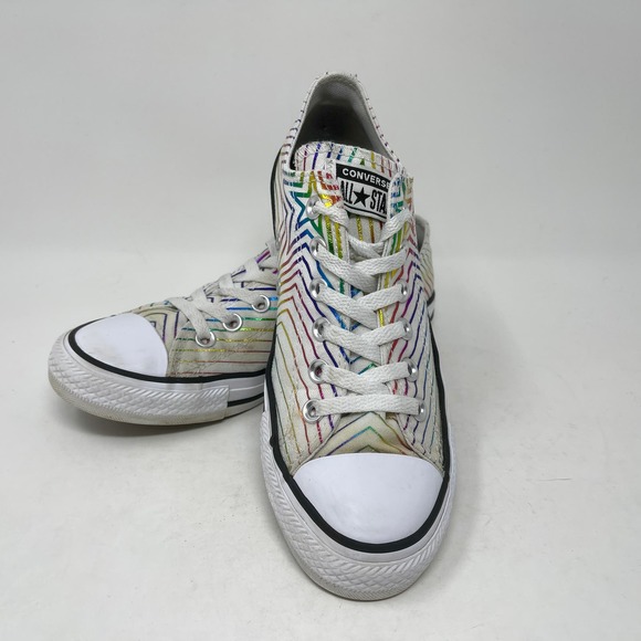 Converse All Star Sneakers Rainbow Star Women's 8 White 8.2.4:I.8.3 - Picture 8 of 13
